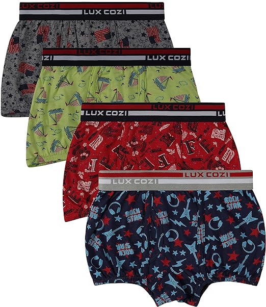 Lux Cozi Boys Outer Elastic Trunks- Assorted Colours