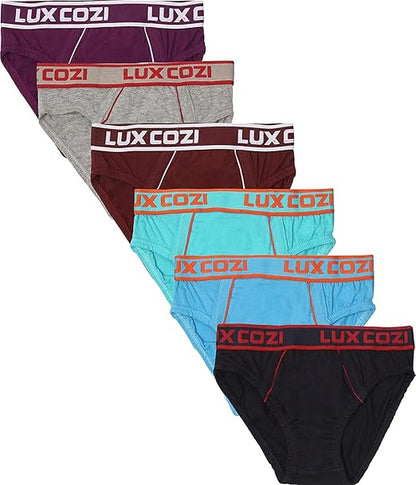 Lux Cozi Boys Outer Elastic Briefs- Assorted Colours