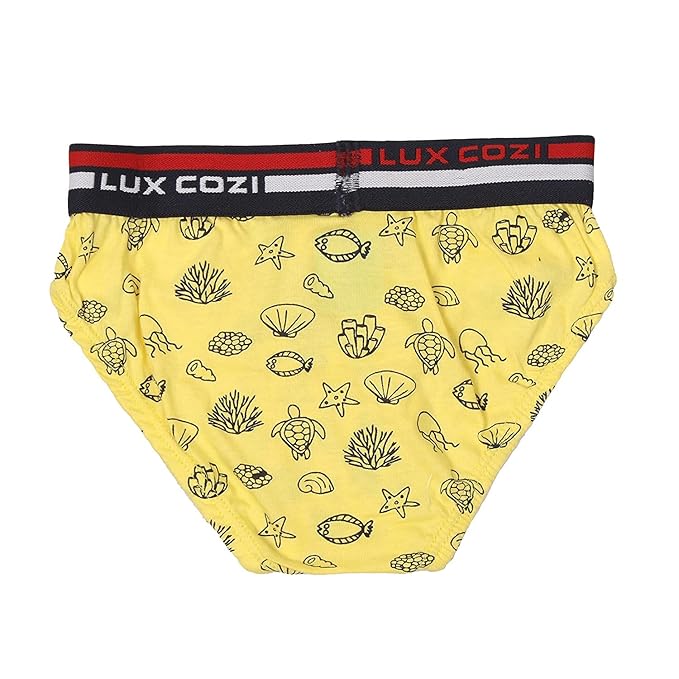 Lux Cozi Boys Outer Elastic Briefs- Assorted Colours