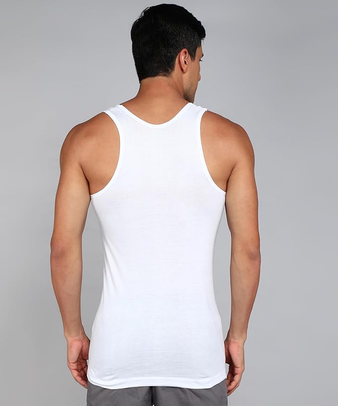 LUX VENUS Men's Round Neck Sleeveless Cotton Vest Pack of 3