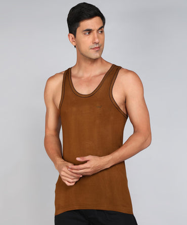 LUX VENUS Men's Round Neck Sleeveless Cotton Vest Pack of 10
