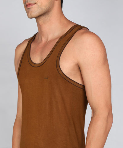 LUX VENUS Men's Round Neck Sleeveless Cotton Vest Pack of 4