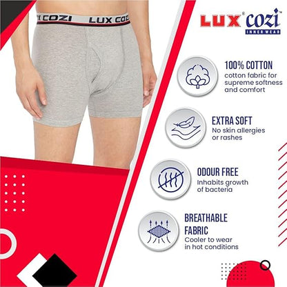 Lux Cozi 100% Cotton Long Underwear for Men (Pack of 5)