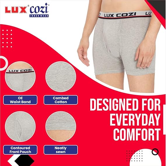 Lux Cozi 100% Cotton Long Underwear for Men (Pack of 5)