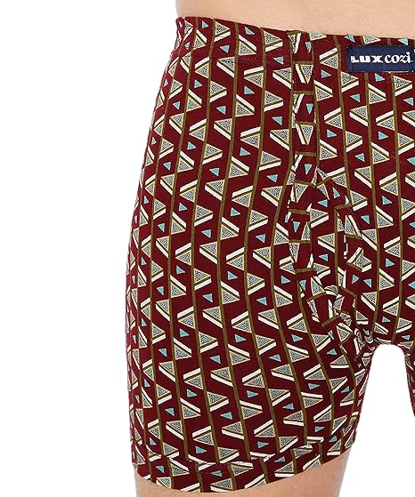 Lux Cozi 100% Cotton Long Underwear for Men (Pack of 5) Printed