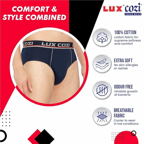 Lux Cozi Men's Cotton Brief (Pack of 5)