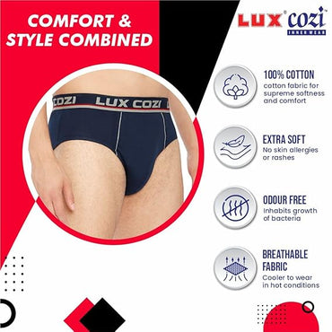 Lux Cozi Men's Cotton Brief (Pack of 2)