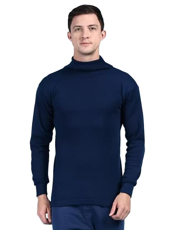 Lux Cott's Wool Men's Cotton Hi-Neck Thermal Top