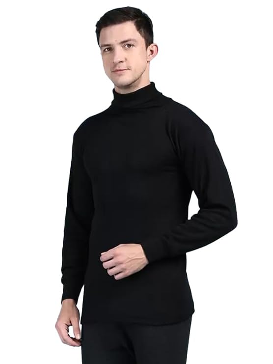 Lux Cott's Wool Men's Cotton Hi-Neck Thermal Top