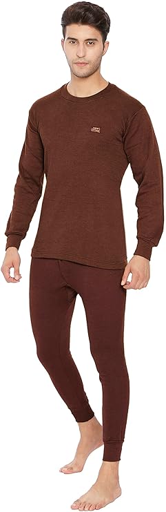 Lux Cottswool Men's R-Neck Thermal Top and Lower Set