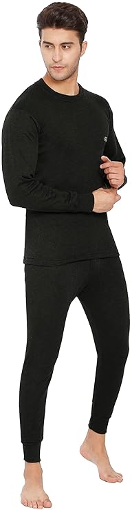 Lux Cottswool Men's R-Neck Thermal Top and Lower Set