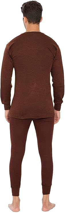 Lux Cottswool Men's R-Neck Thermal Top and Lower Set