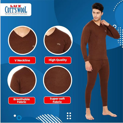 Lux Cottswool Men's Thermal Top and Lower Set