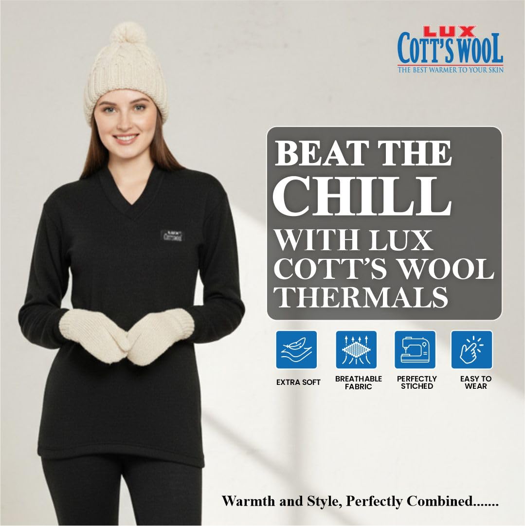 Lux Cottswool Women's Thermal Top and Lower Set