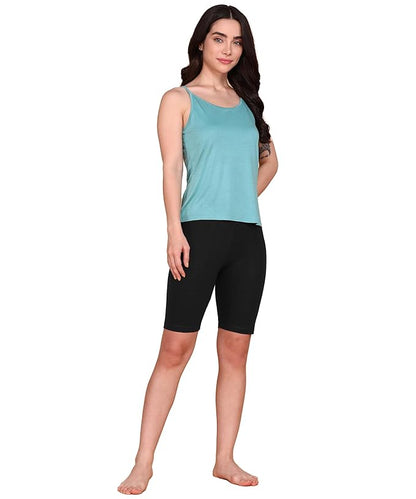 Lux Karishma Cotton Black Cycling Shorts for Women (Pack of 5)