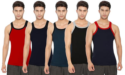 Lux Xylo Cotton Men's Vest Pack of 5