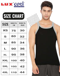 Lux Cozi Xylo Men Assorted Regular Fit Vest (Pack of 4)