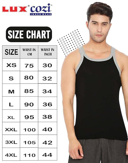 Lux Cozi Xylo Men Assorted Regular Fit Vest (Pack of 3)