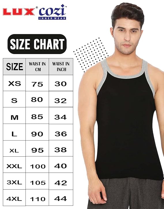 Lux Cozi Xylo Men Assorted Regular Fit Vest (Pack of 4)