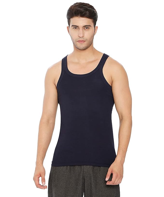 Lux Xylo Cotton Men's Round Neck Sleeveles Vest - Assorted (777)