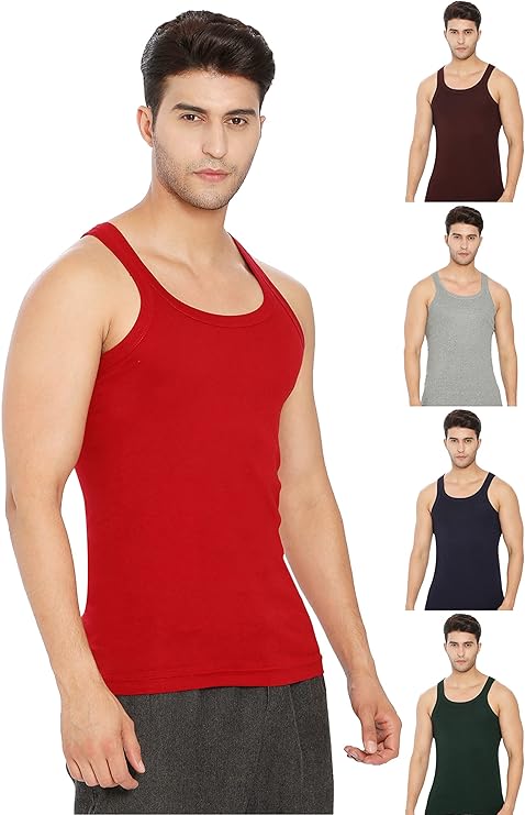 Lux Xylo Cotton Men's Vest Pack of 5