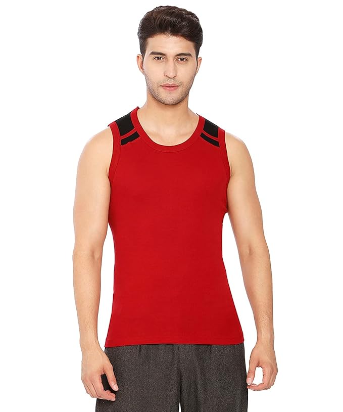 Lux Xylo Cotton Men's Round Neck Sleeveles Vest - Assorted (888)
