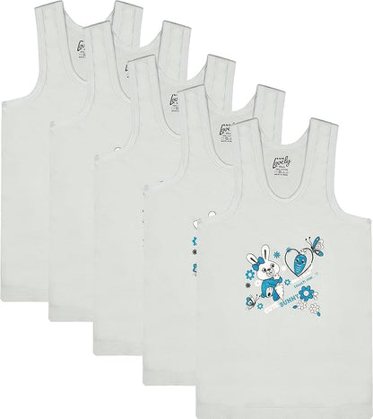 Lux Lovely Boy's Solid Regular Fit Vest (Pack of 5)