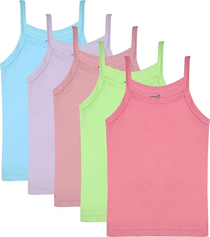 Lux Lovely Pure Cotton Plain Slip for Girls & Kids (Pack of 5)