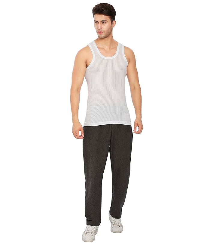 Lux Cozi 100% Cotton Men's Sleeveless Parker Vest Pack of 4