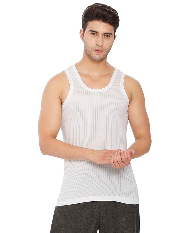 Lux Cozi 100% Cotton Men's Sleeveless Parker Vest Pack of 4