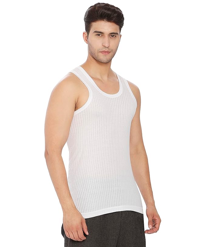 Lux Cozi 100% Cotton Men's Sleeveless Parker Vest Pack of 4