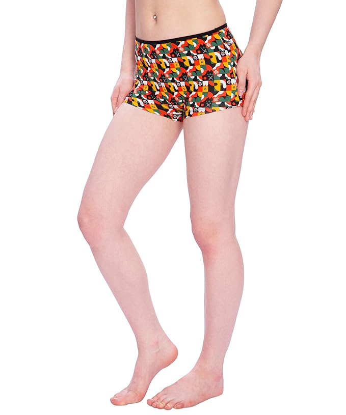 Lux Amore Cotton Boyleg Shorts for Womens/Girls Pack of 3 (Print)