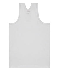 LUX VENUS Kids Round Neck Sleeveless White/Assorted Cotton Vest. Pack of 1