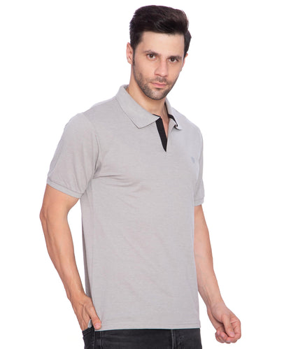 Lux Cozi Mens Regular Fit Polo Neck Half Sleeve Solid T-Shirt | Pack of 1