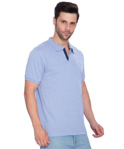 Lux Cozi Mens Regular Fit Polo Neck Half Sleeve Solid T-Shirt | Pack of 1