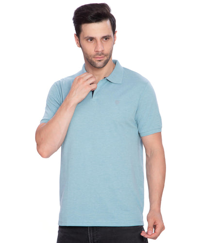 Lux Cozi Mens Regular Fit Polo Neck Half Sleeve Solid T-Shirt | Pack of 1