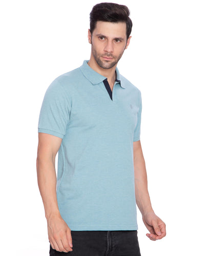 Lux Cozi Mens Regular Fit Polo Neck Half Sleeve Solid T-Shirt | Pack of 1