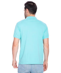 Lux Cozi Mens Regular Fit Polo Neck Half Sleeve Solid T-Shirt with Pocket | Pack of 1