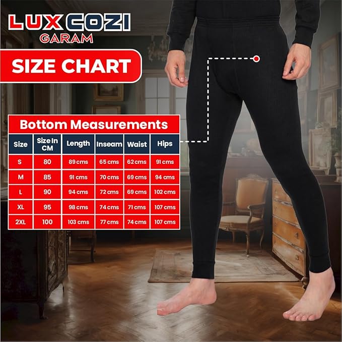 Lux Cozi Men's Cotton Garam Thermal Bottom | Pack of 1