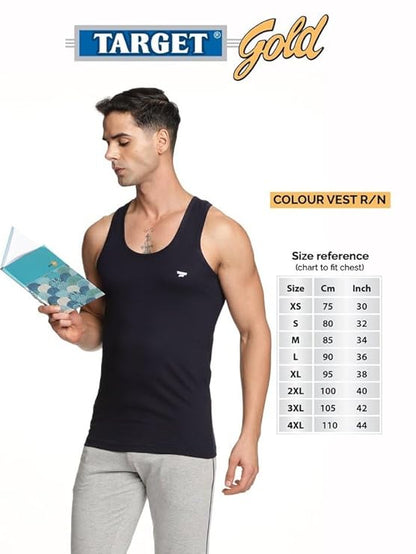 Target Gold Men's Vest - 100% Cotton (Pack of6)