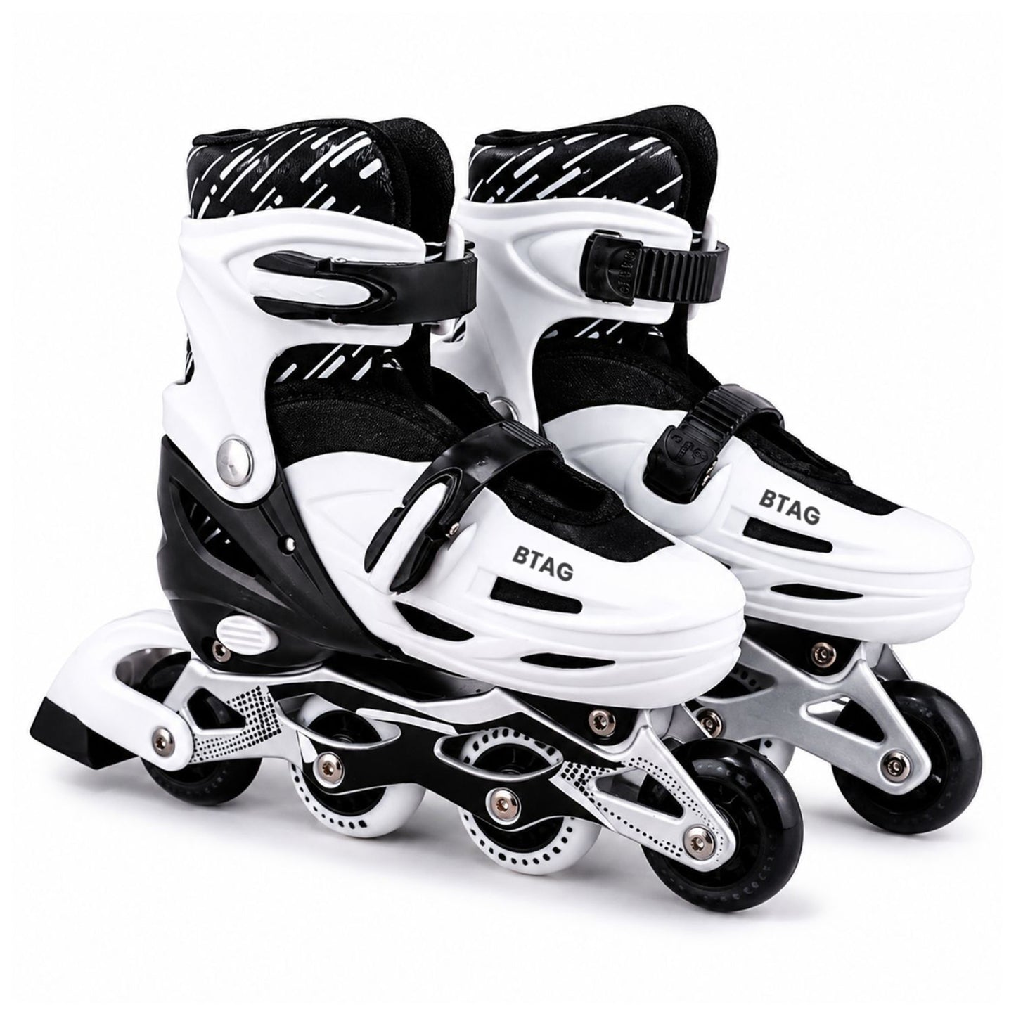 Btag Kids Inline Skates with 4 Wheels | Adjustable Roller Skate Shoes for Boys & Girls | Comfortable & Durable Skating Shoes | 1 Pair