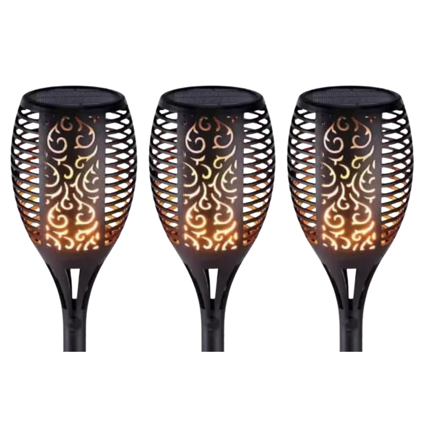 BTfash Solar Lights Outdoor Waterproof Dancing Fire Mashaal Flame