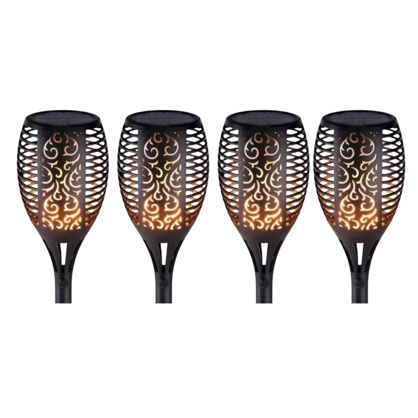 BTfash Solar Lights Outdoor Waterproof Dancing Fire Mashaal Flame