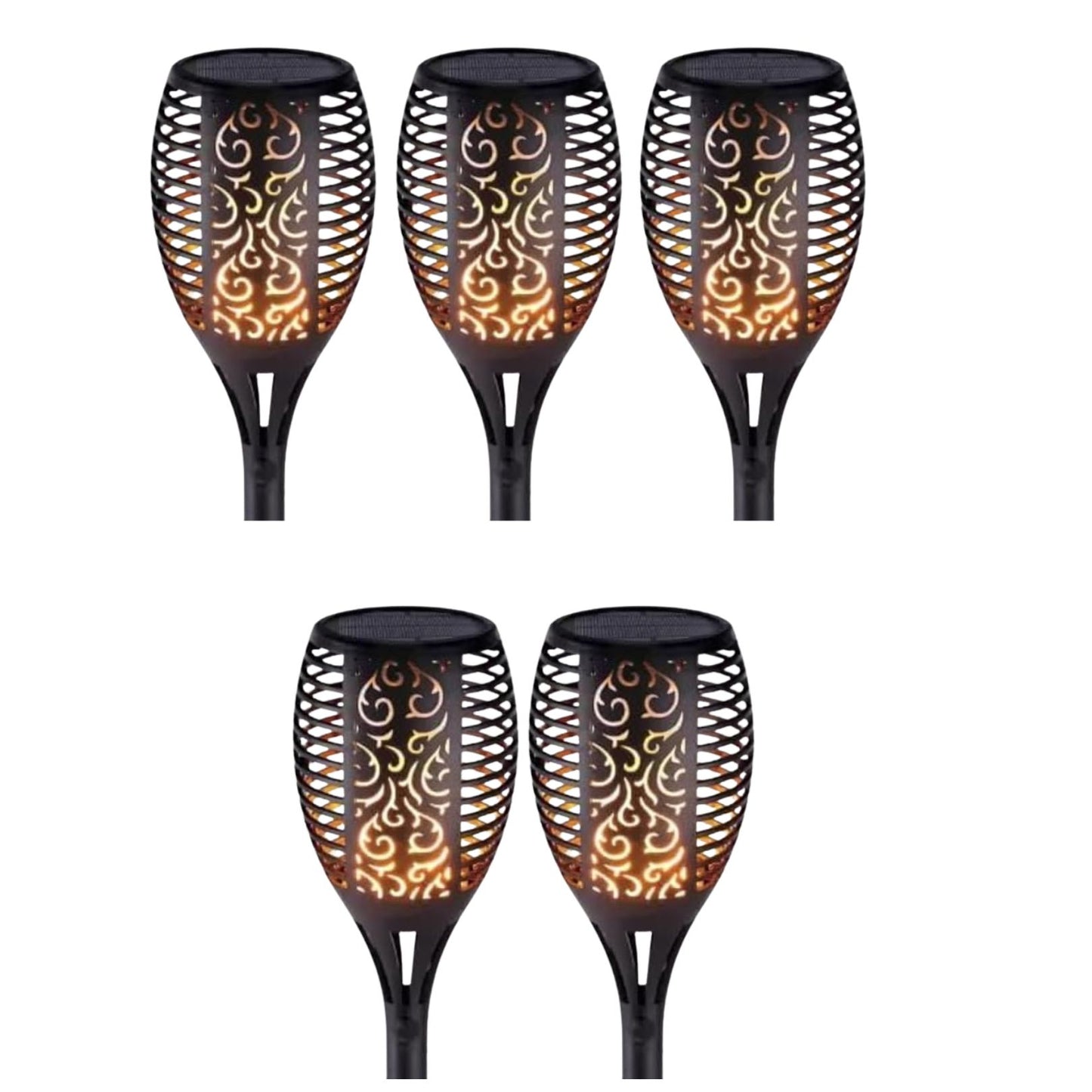 BTfash Solar Lights Outdoor Waterproof Dancing Fire Mashaal Flame