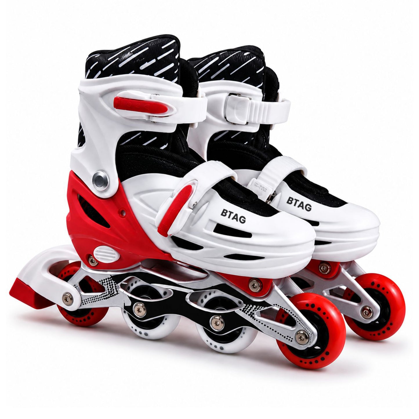 Btag Kids Inline Skates with 4 Wheels | Adjustable Roller Skate Shoes for Boys & Girls | Comfortable & Durable Skating Shoes | 1 Pair