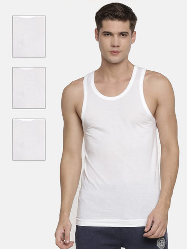 MacroMan M-Series Men's 100% Cotton Vest (Pack of 4)
