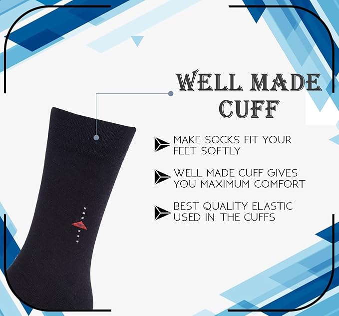 Master Piece Men's Business Formal Cotton Socks Pack of 3