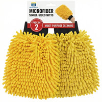 Bimla Traders Microfibre Wash Mitt Cleaning Gloves | Heavy-Duty Quality | Super Absorbent | Extra Large.