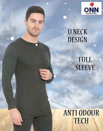 ONN Men's Crew Neck Full Sleeves Premium Thermal Top