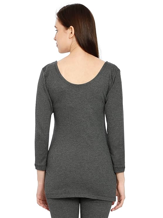 ONN Women's Cotton 3/4th Sleeve UNeck Thermal Top